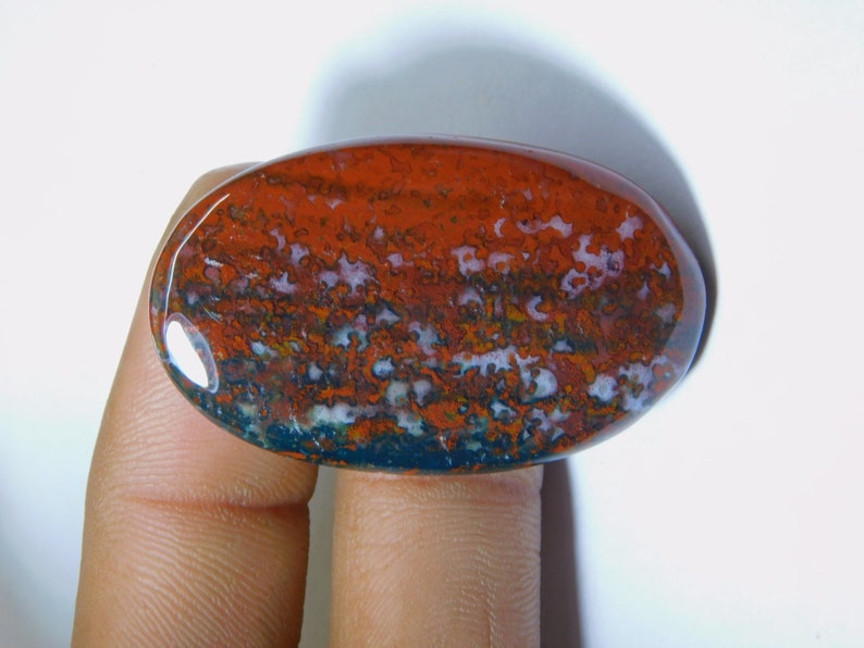 Top Grade Natural Blood Stone Cabochon Amazing Quality Bloodstone Loose Stone 53 Ct #83 Semi Precious Handcraft Gemstone For Jewelry