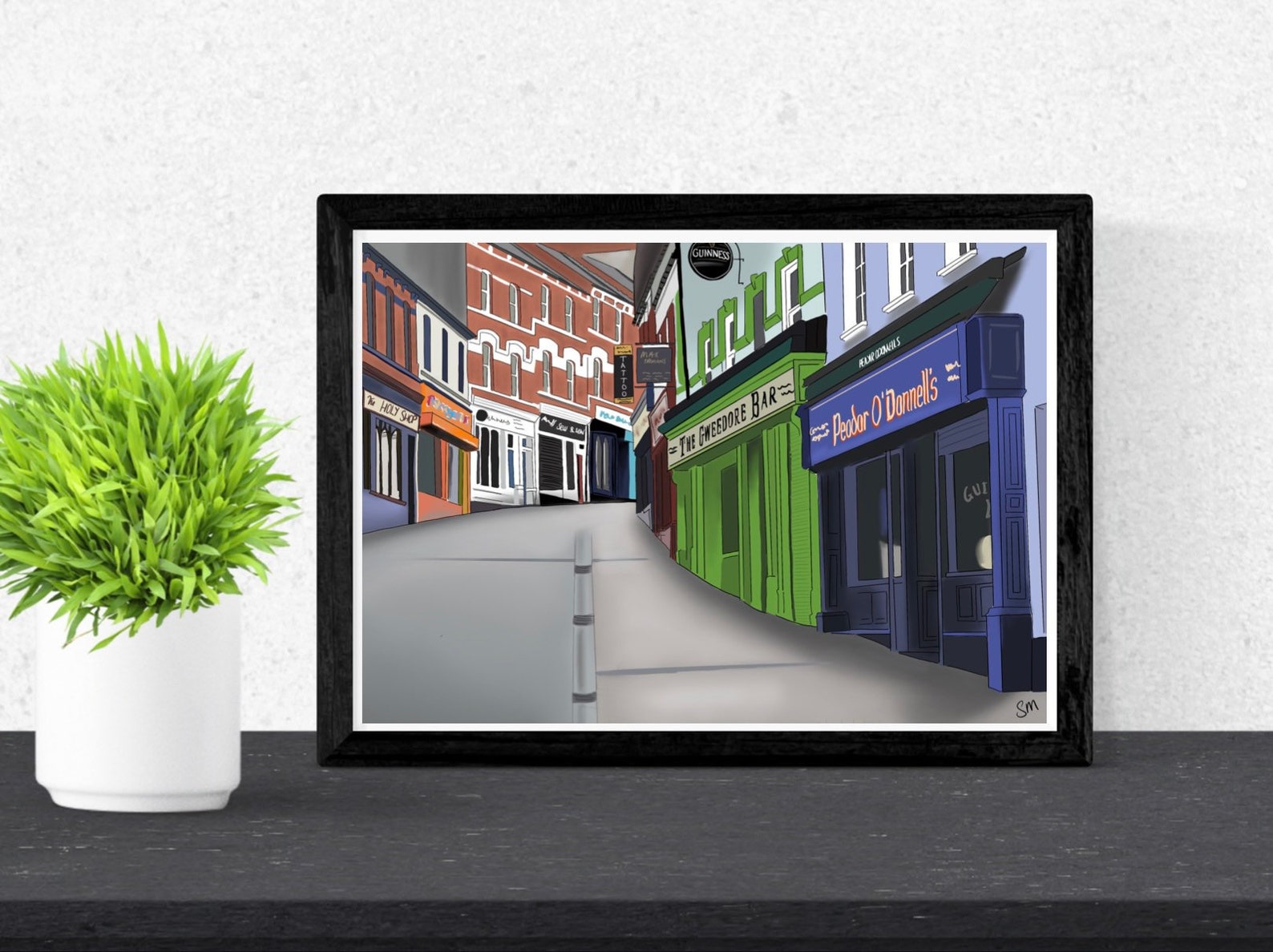 Waterloo Street Derry Art Print Derry City Art Print Derry Art Northern