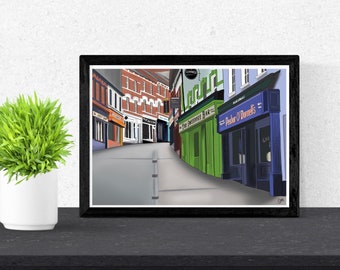 Waterloo Street Derry Art Print | Derry City Art Print | Derry Art | Northern Ireland Art Print | City of Derry | Derry Wall Art