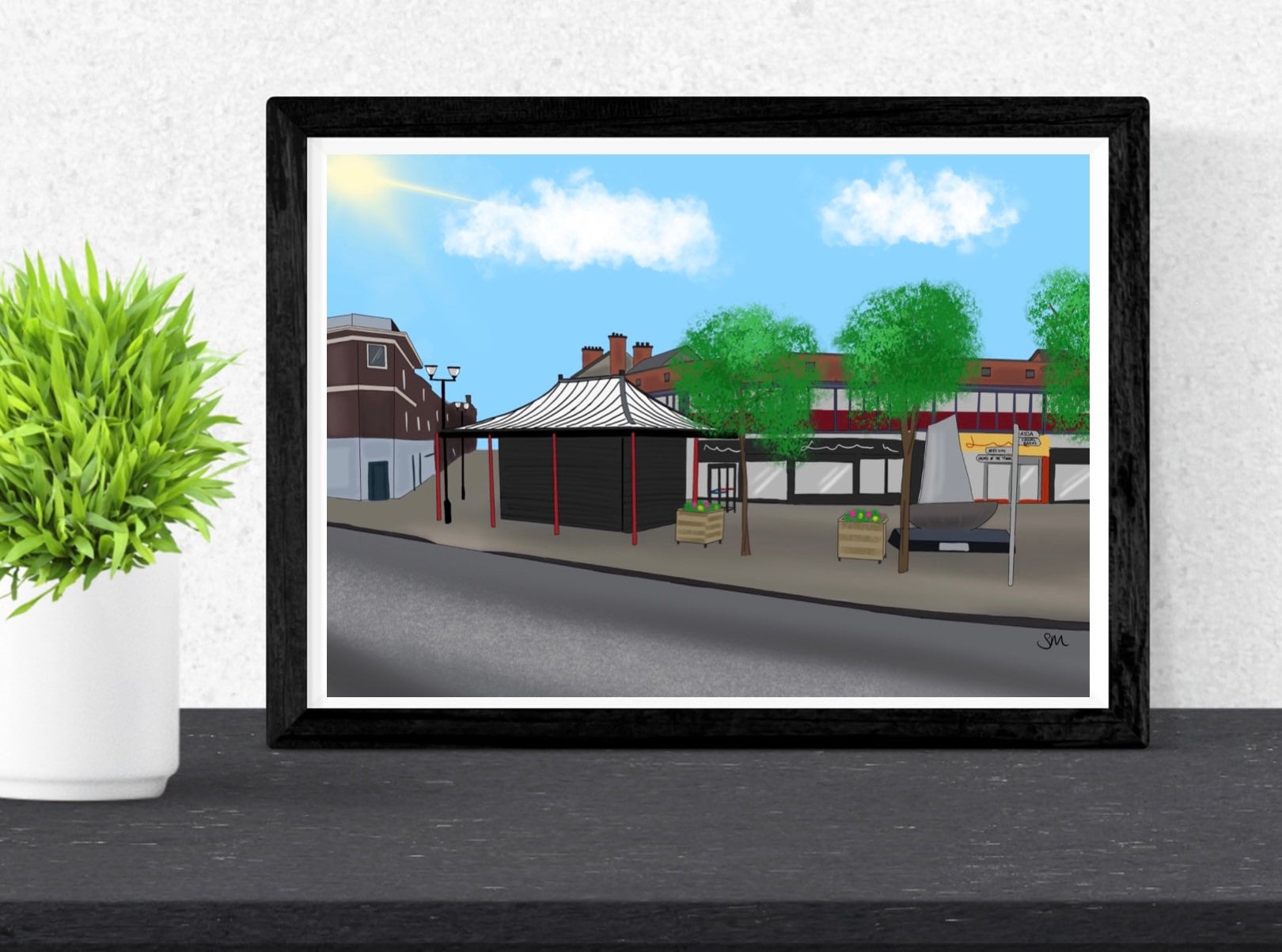 Strabane Town Centre Art Print Strabane Art Print County Tyrone Art