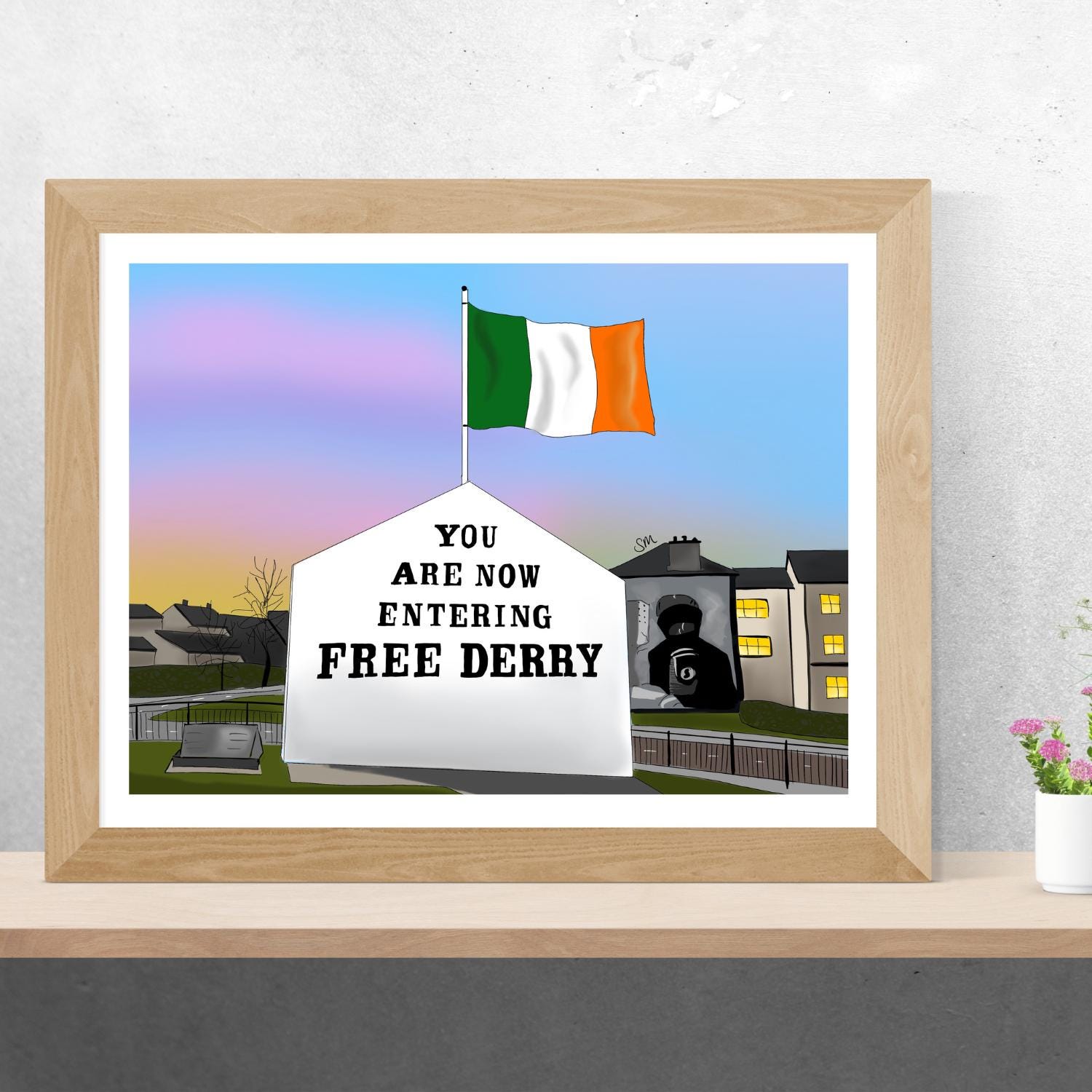 Free Derry Corner Art Print | Derry Art Print | Bogside Art Print ...