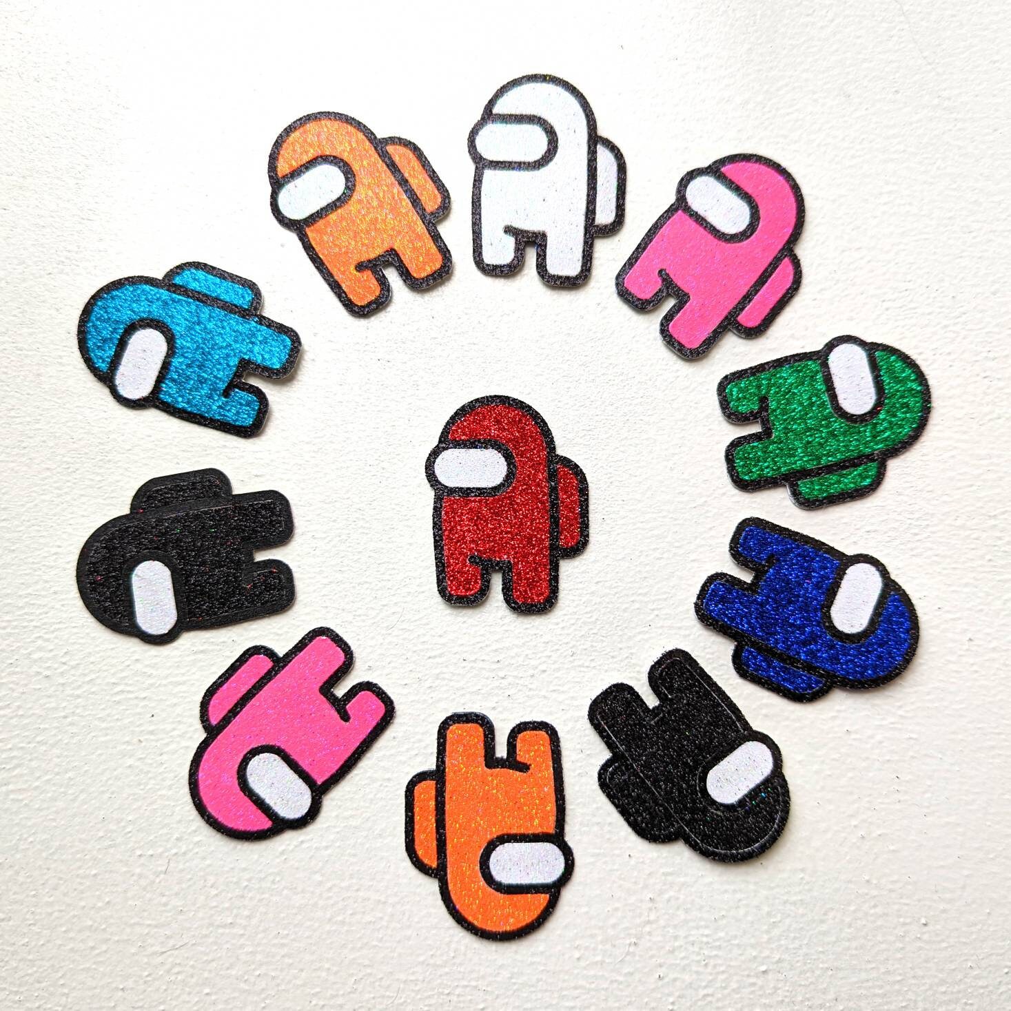 Among Us Cupcake Toppers Beautiful Glitter Non Edible Free Etsy UK