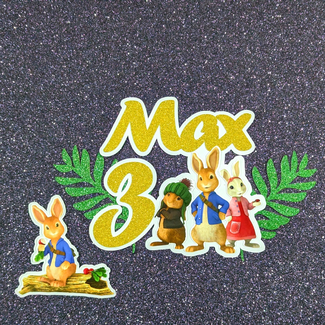 Peter Rabbit Cake Topper Free Personalisation Free Delivery Non Edible Etsy