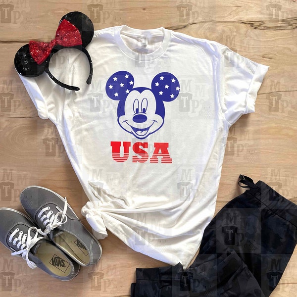 Mickey USA Shirt, Disney Shirts, Disney Fourth of July Shirt, Patriotic Disney  Shirt, Disney Family Shirts