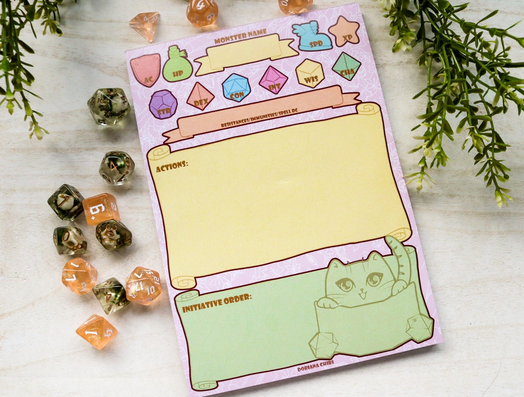 Dungeon Master Notepad, Tool for Dungeon Masters, Gift for Dungeon ...