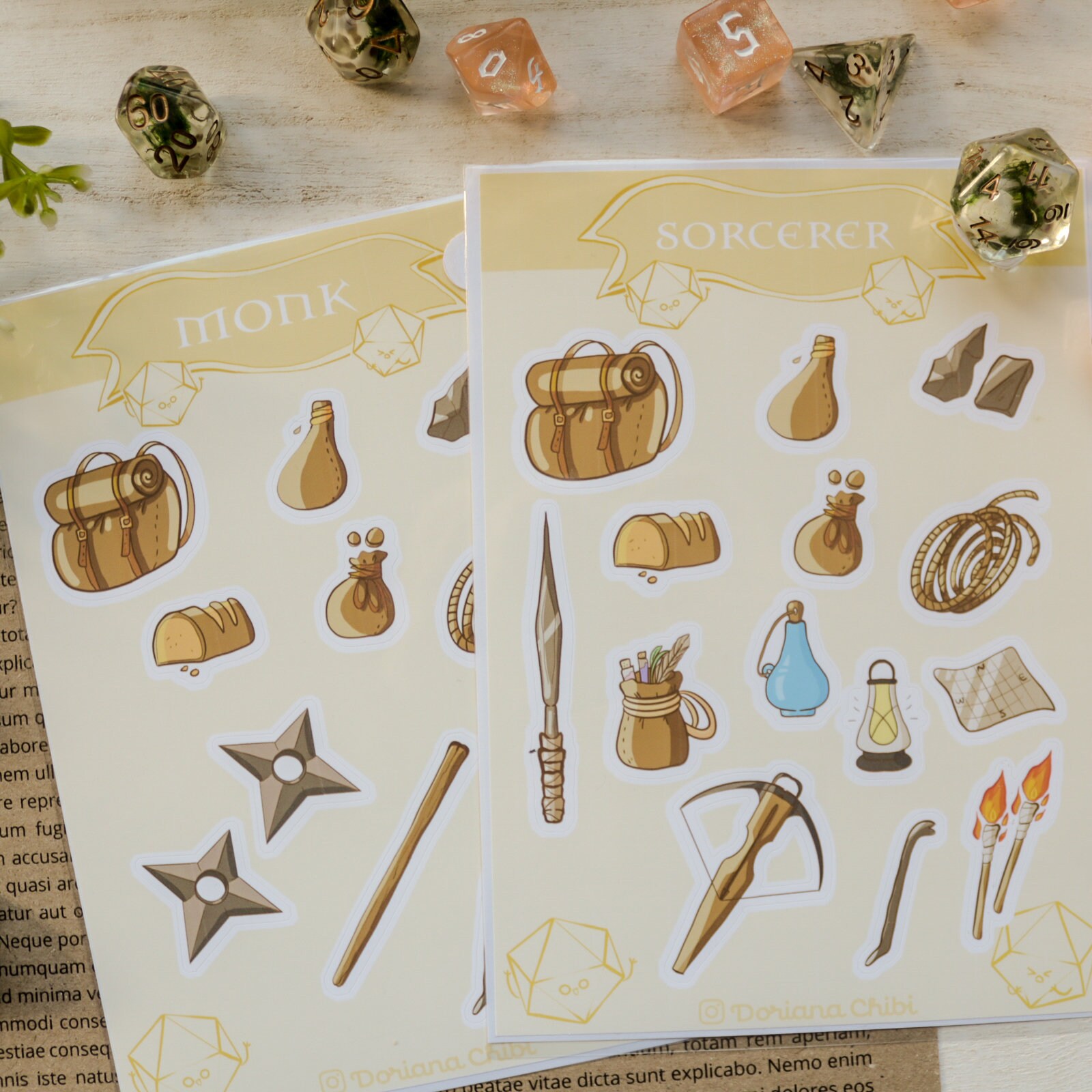 Dnd Sticker Sheet, RPG Sticker, Bard, Wizard, Sorcerer, Fighter, Druid,  Monk, Paladin, Stickers for Your Campaign, Class Sticker Sheets Gift - Etsy