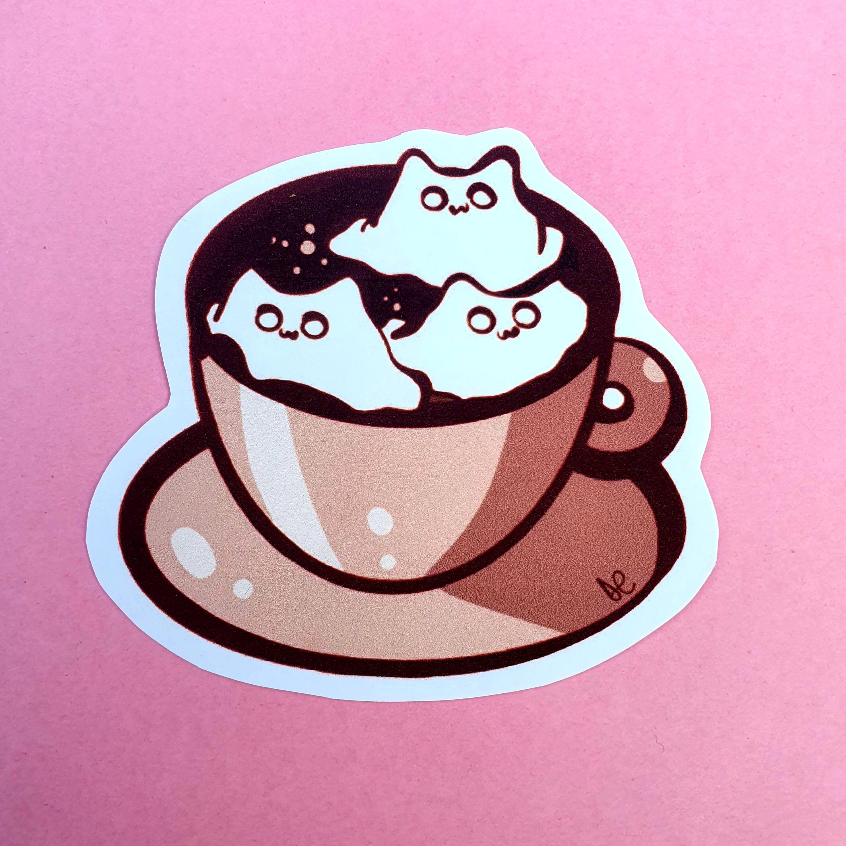 Kitty Latte coffee kawaii latte art cat cute aesthetic | Etsy