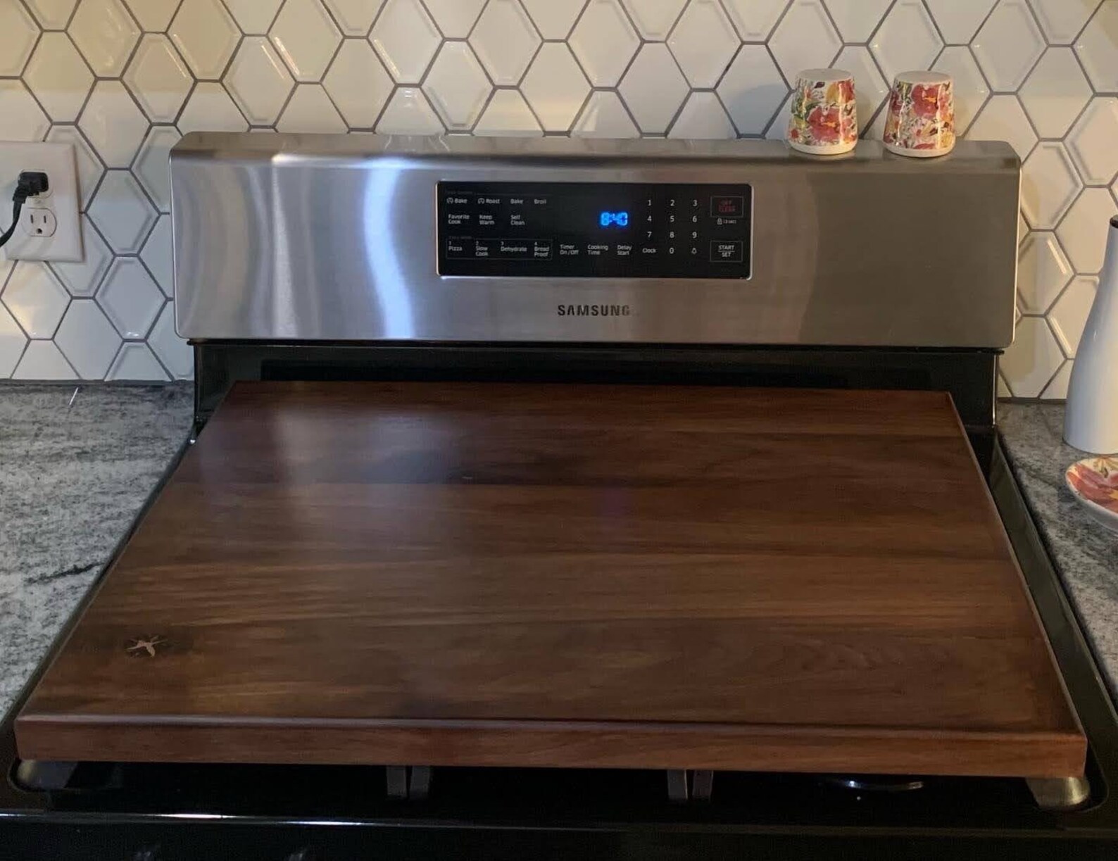 Butcher Block Stove Cover Cutting Board Etsy