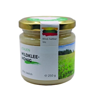 Lithuanian Wild Clover Honey 250g, Honey, Raw, 100% Natural
