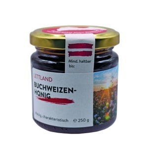 Latvian Buckwheat Honey 250g, Honey, Raw, 100% Natural