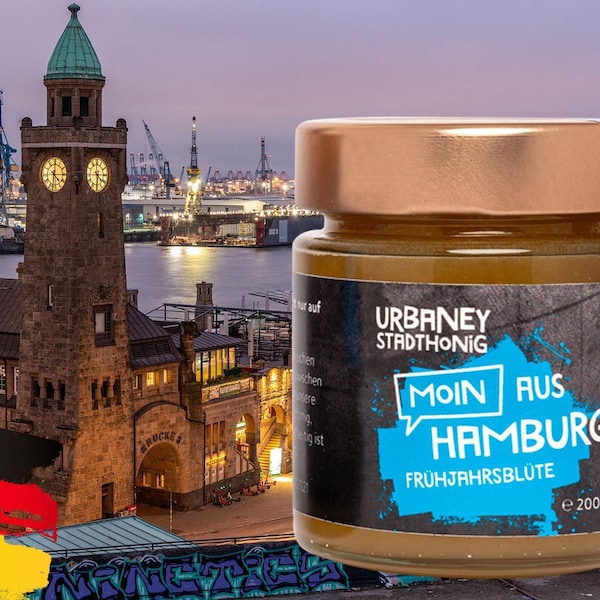 Spring blossom honey from Hamburg, city honey, Hamburg city honey, city honey from Hamburg