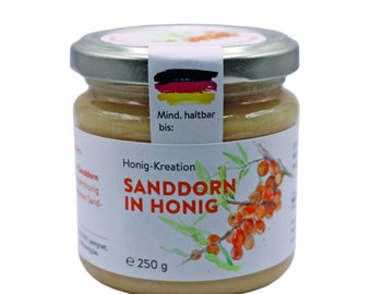 Sea buckthorn in honey 250g, honey, raw, 100% natural