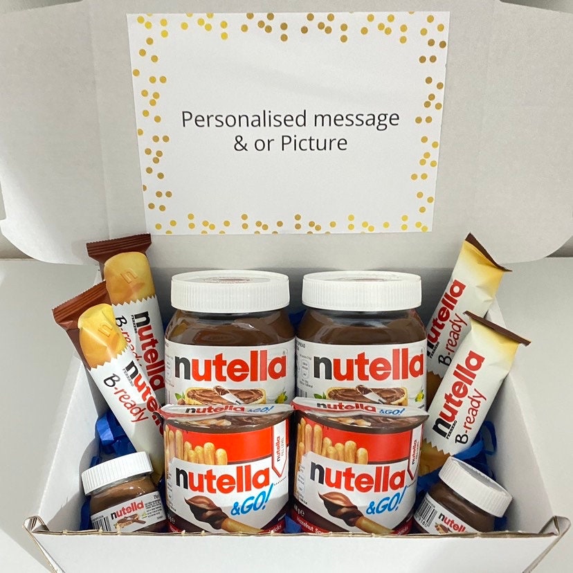 Personalised Inspired by Nutella Mini Jar in PVC Box With Personalised  Satin Ribbon Nutella Favours, Gift Ideas, Personalised Gift 