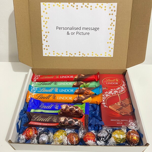 Lindor chocolate hamper, Lindt, Valentines Day, Galentines, Easter, birthday, anniversary, thank you, for her, for him, get well soon, gift