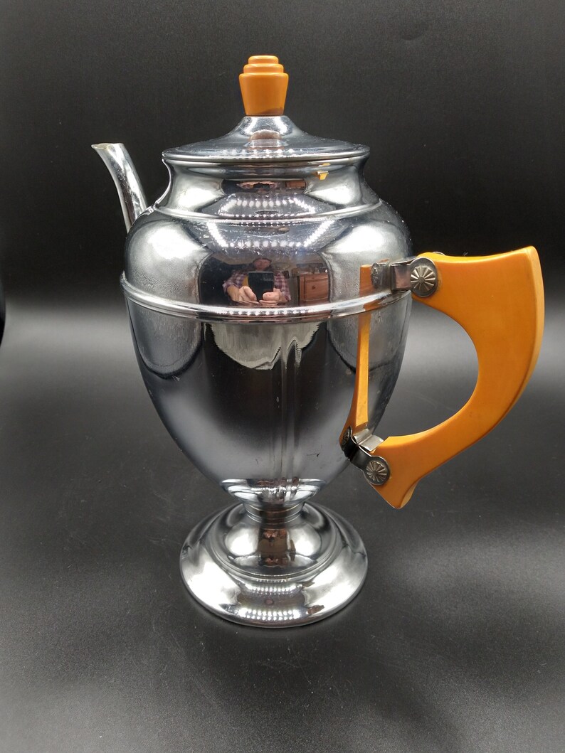 Vintage Forman Bros 1930#39;s Art Deco Stainless Steel Chrome C Vintage Forman Bros 1930#39;s Art Deco Stainless Steel Chrome C