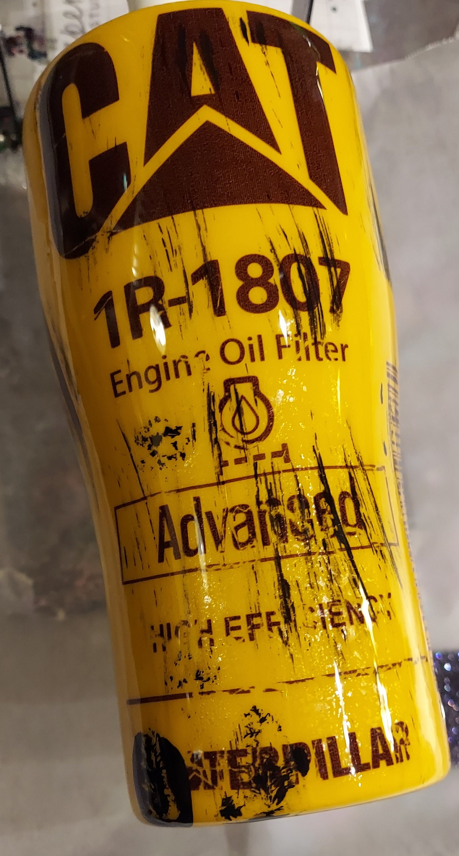 CAT Oil Filter Tumbler 20oz Curved Tumbler Etsy