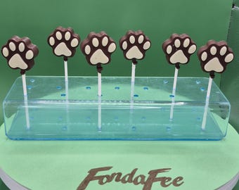 Chocolade lollypootjes, speciaal gastencadeau, bedankje, taartversiering