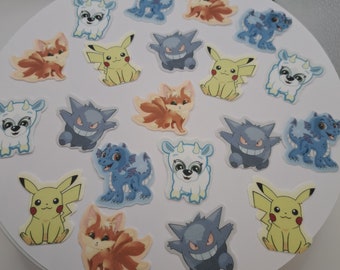 20 adornos para muffins, pasteles y tartas con criaturas míticas, hechos con papel de oblea de primera calidad o papel fondant decorativo de primera calidad.