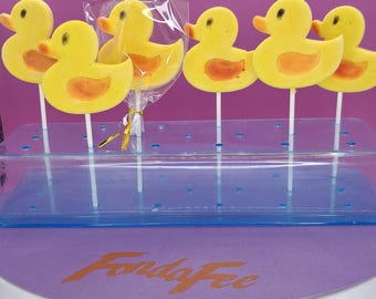 Chocolate lollipop ducks, special guest gift, party favor, cake decoration