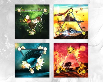 The Spirits of the Elements Print Bundle Set of Four Prints Wall Art