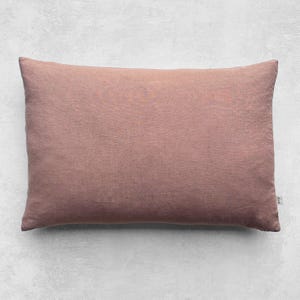Miller 100% Linen Faded Blush Pink Lumbar Cushion 37x56cm