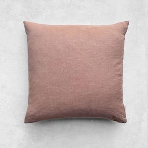 Miller 100% Linen Faded Blush Pink Square Cushion 45x45cm