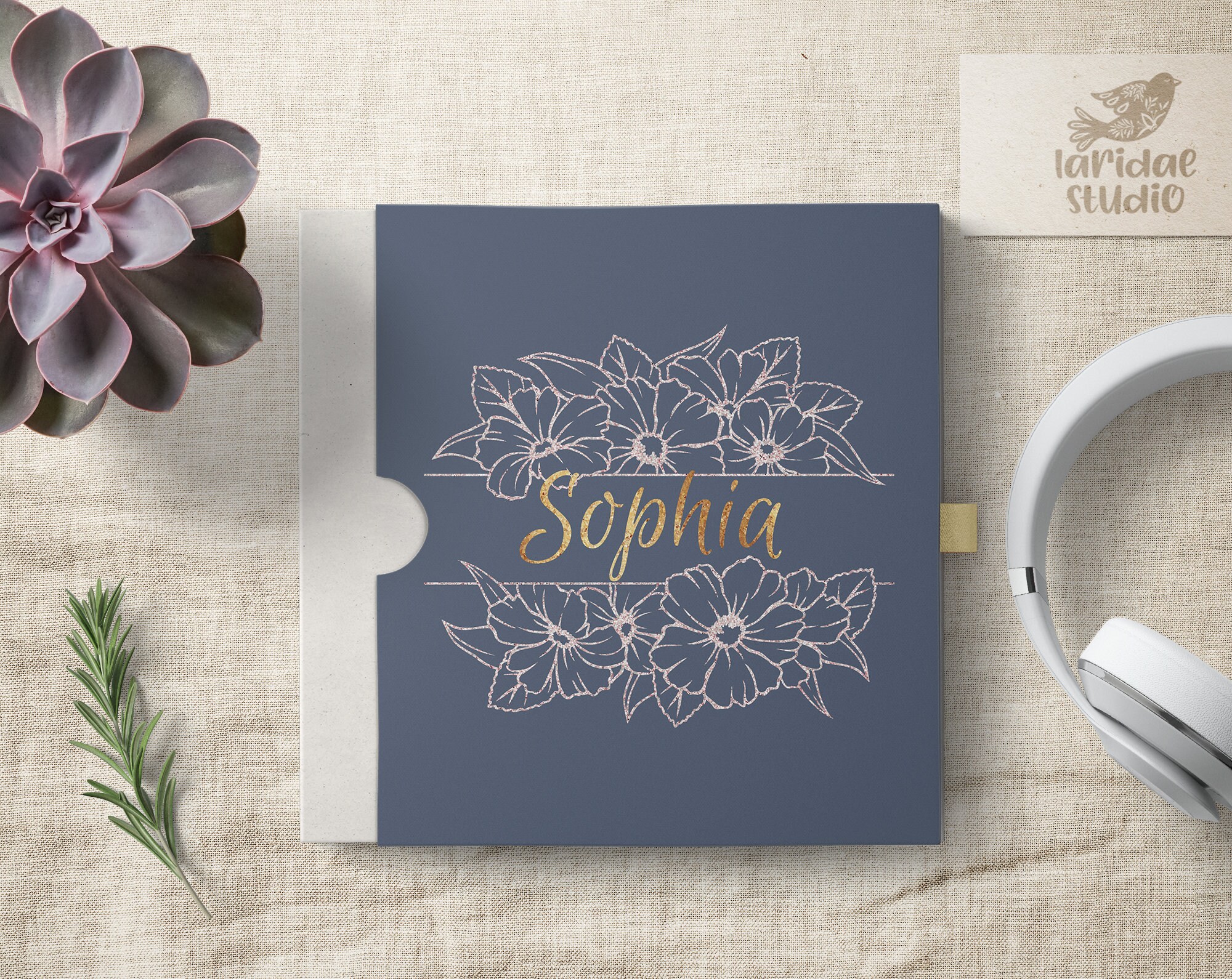 Flower Border SVG Cut File for Cricut Floral Monogram SVG - Etsy