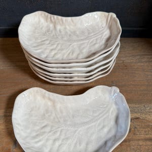 White Portuguese Salad Cabbage Plate | choose 1-13 plates | Vintage Cabbageware