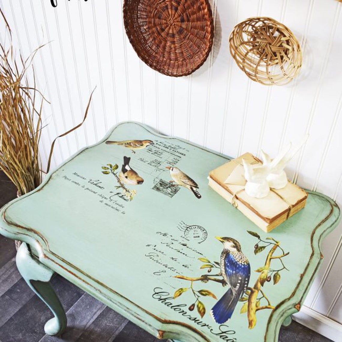 Postal Birds Prima Transfer Postal Birds Furniture Transfer Etsy