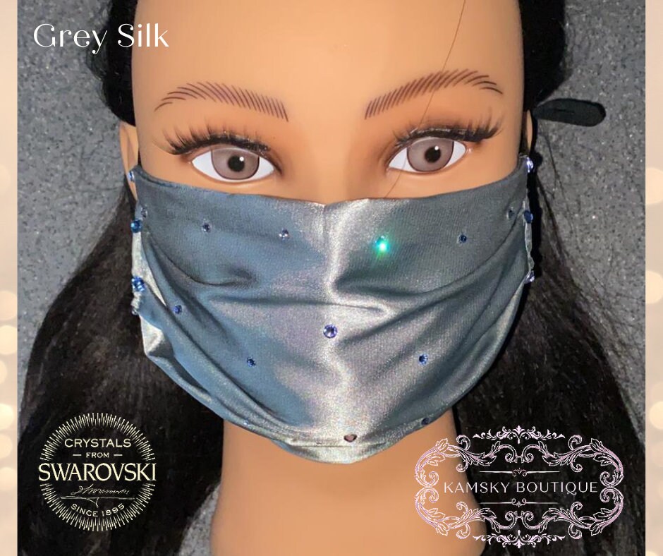 Silk Grey Mask Etsy
