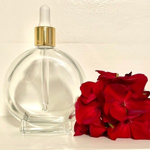 3.4 oz (100ml) Watched Shaped Clear Glass Bottle with Gold Serum Dropper, Perfume Bottle, Essential Oil Bottle