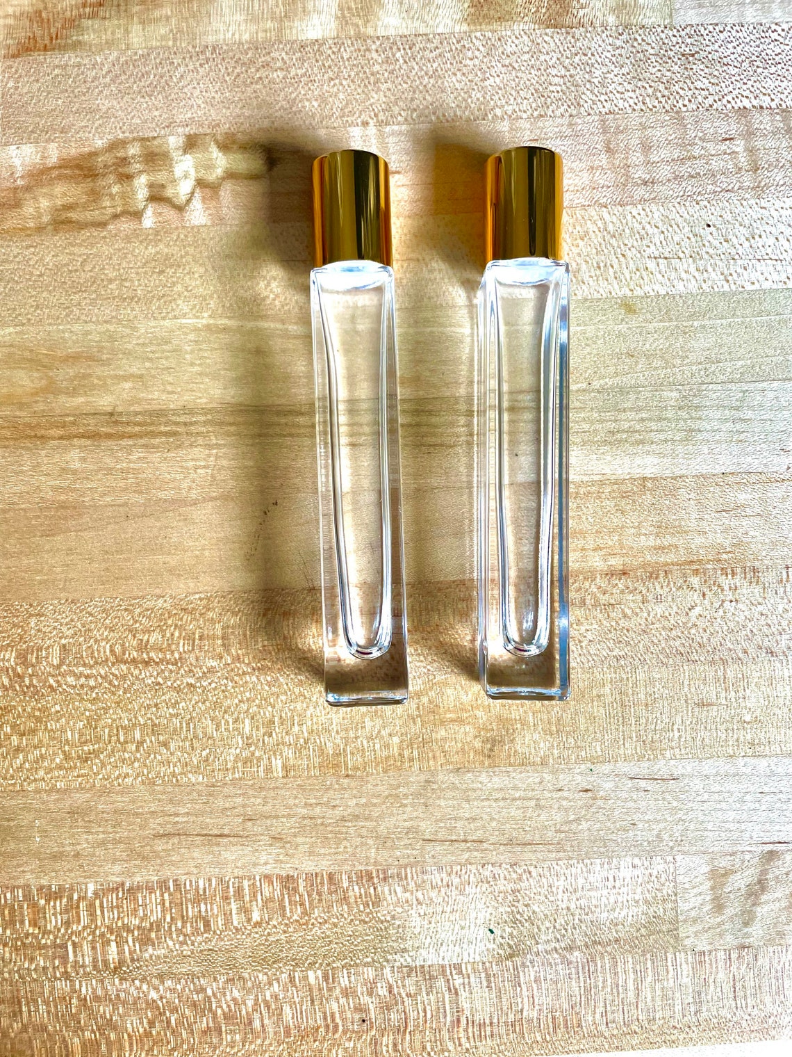 10ml Tall Square Roller Bottlesgold Cap Stainless Steel Etsy