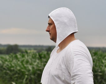 Medieval linen coif or cap, medieval knight hat, middle-aged cap, 13th - 15th century coif, reenactors cap, viking cap, renaissance hat