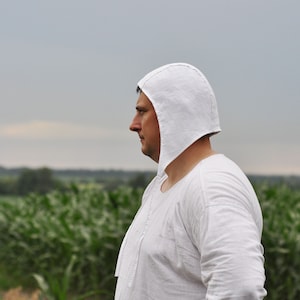 Medieval linen coif or cap, medieval knight hat, middle-aged cap, 13th - 15th century coif, reenactors cap, viking cap, renaissance hat
