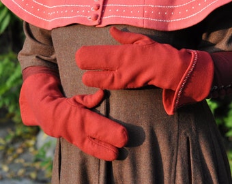 Handmade Wool Split Mittens, Medieval Gloves, Reenactment Accessories