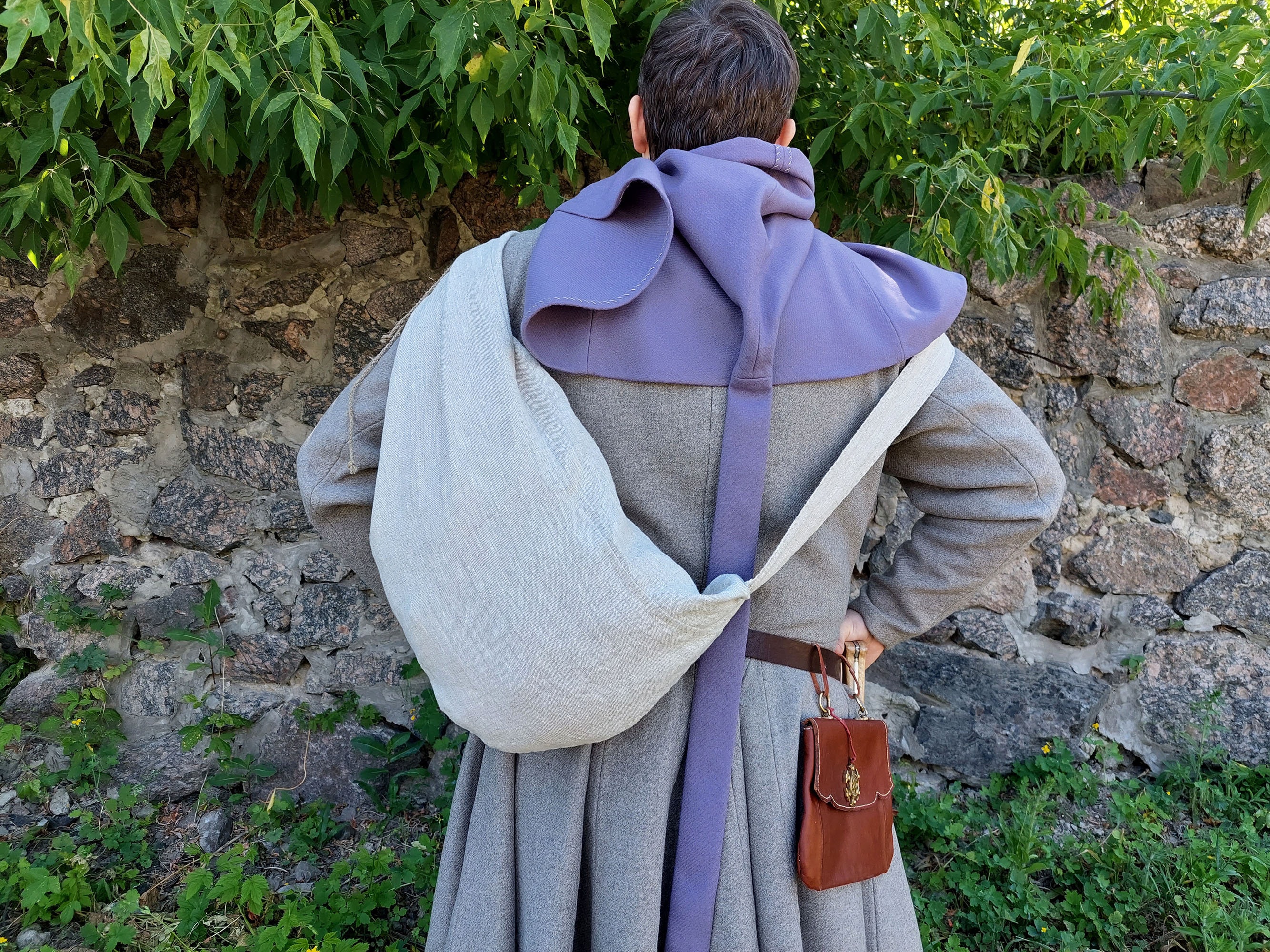 Medieval Backpack Historical Linen Backpack Medieval Sausage Etsy Canada