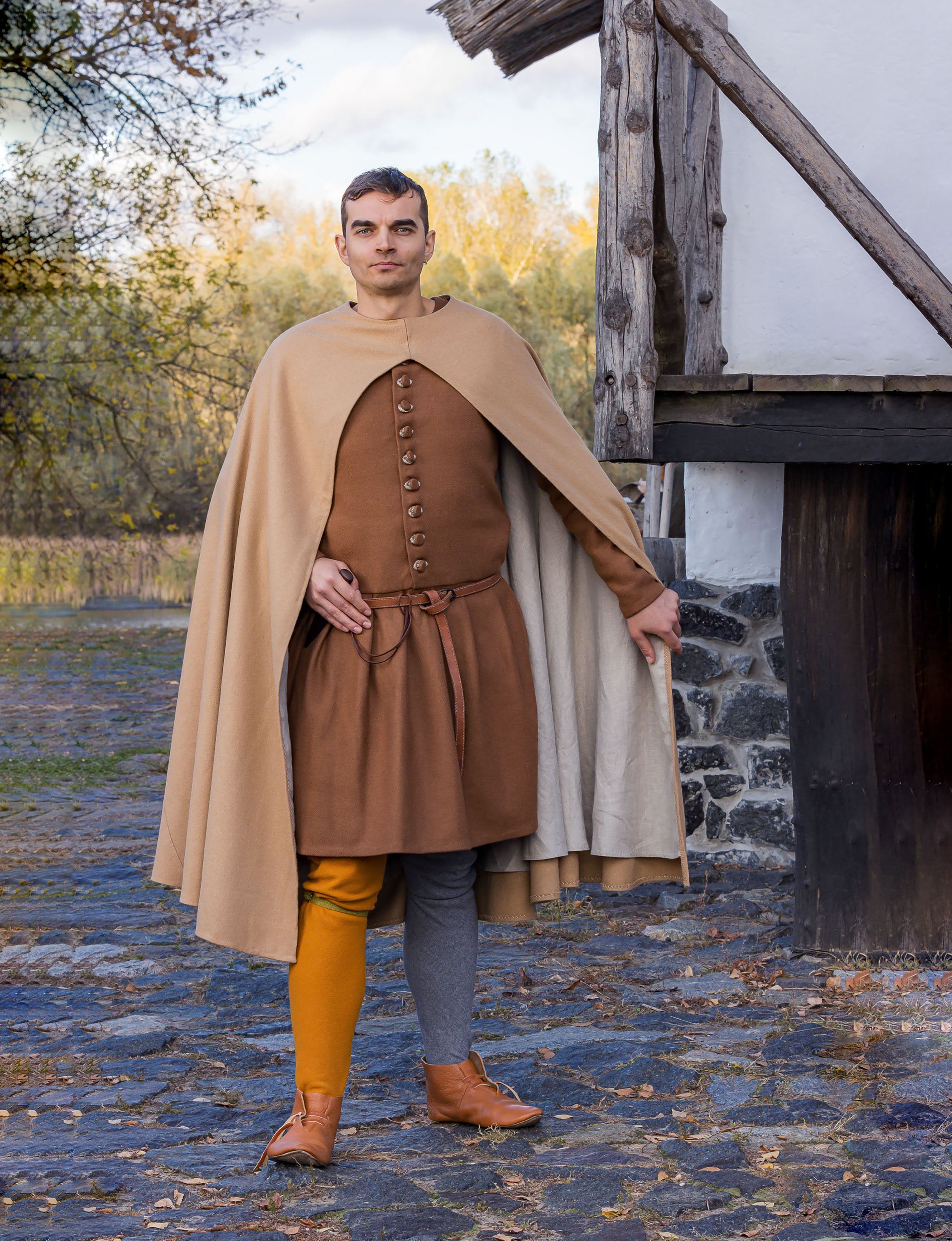 Medieval cape or cloak Woolen cloak 13th 15th century Etsy