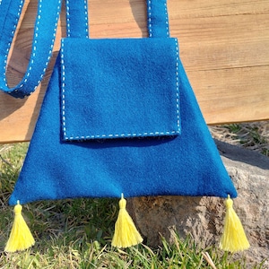 Medieval bag, Medieval pilgrim bag, Pilgrims bag, Pilgertasche, 15th century bag, Rennaisance bag, Wool medieval bag, larp shoulder bag