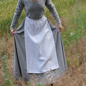 Medieval linen apron, 13th - 15th century apron, linen apron, medieval european handmade apron, reenactment apron, renaissance apron