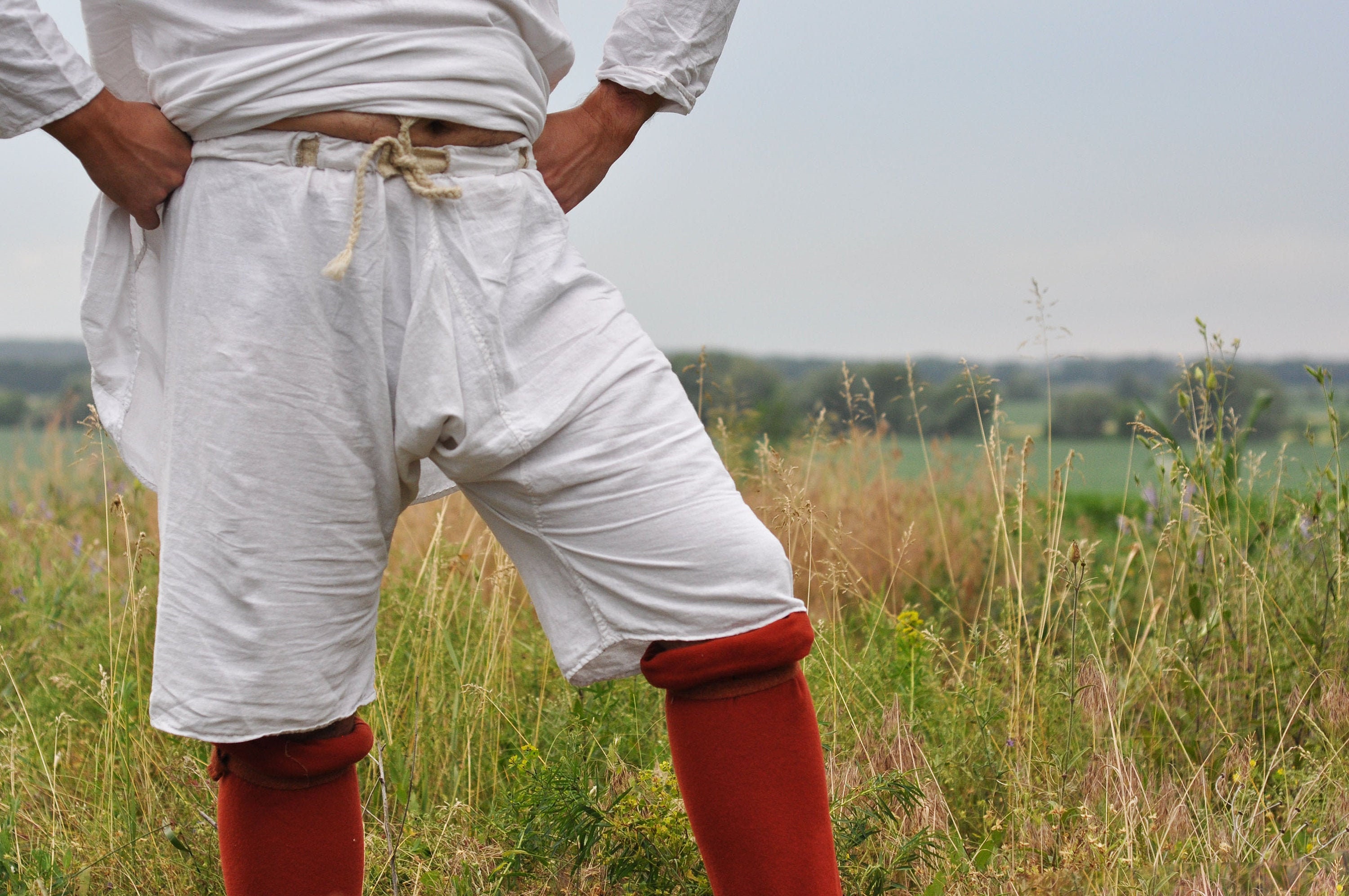 Medieval Braies, Men's Linen Braies, Reenactment Underpants, 13th