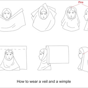 Medieval Linen Wimple and Veil 13th 15th Centure Wimple Medieval Medieval Linen Wimple and Veil 13th 15th Centure Wimple Medieval