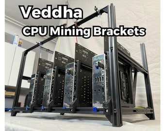 Veddha CPUマイニング用マザーボードマウントブラケット - オープンエアGPUマイニングフレームをマルチマザーボードCPUマイニングリグに変換