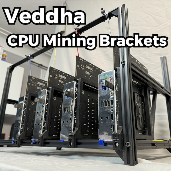 Veddha Motherboard-Montagehalterungen für Motherboard-Mining - Konvertieren von Open-Air-GPU-Mining-Rahmen in Multi-Motherboard-CPU-Mining-Rig