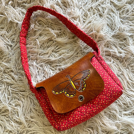 2-2204 家紋入　純金・べっ甲ポーロタイ 正絹 Vintage tooled leather butterfly - Gem
