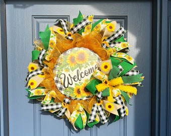 Sunflower Welcome Wreath