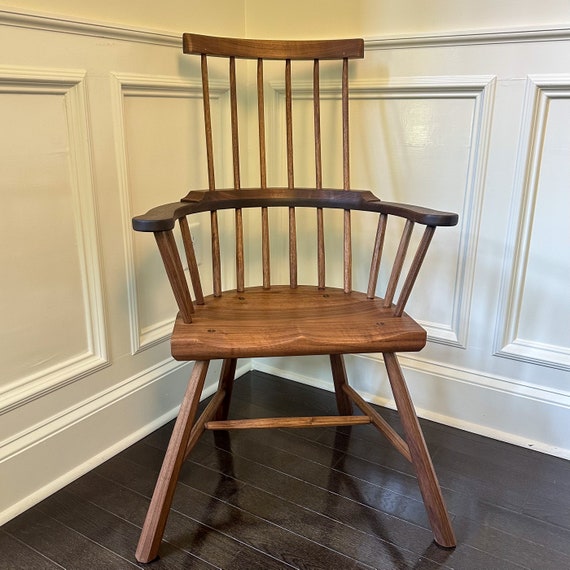 Six-stick Comb Back Stick Chair Walnut - Etsy
