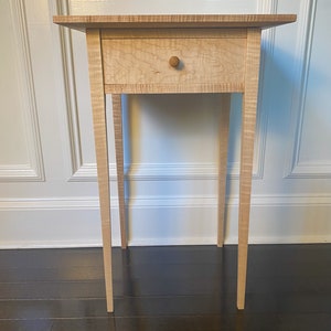 Curly Maple Shaker Side Table