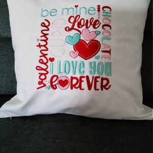 Valentines Day Subway Art Decorative Pillow