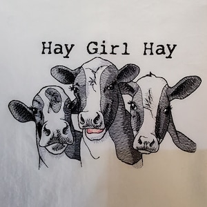 Hay Girl Hay Flour Sack Dish Towel
