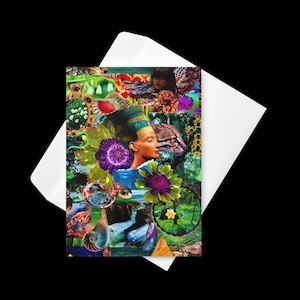 Wachsamer Garten |  Collage Grußkarte von Ashanti Makeba